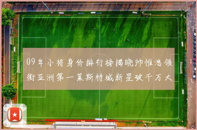 09年小将身价排行榜揭晓帅惟浩领衔亚洲第一莱斯特城新星破千万大关